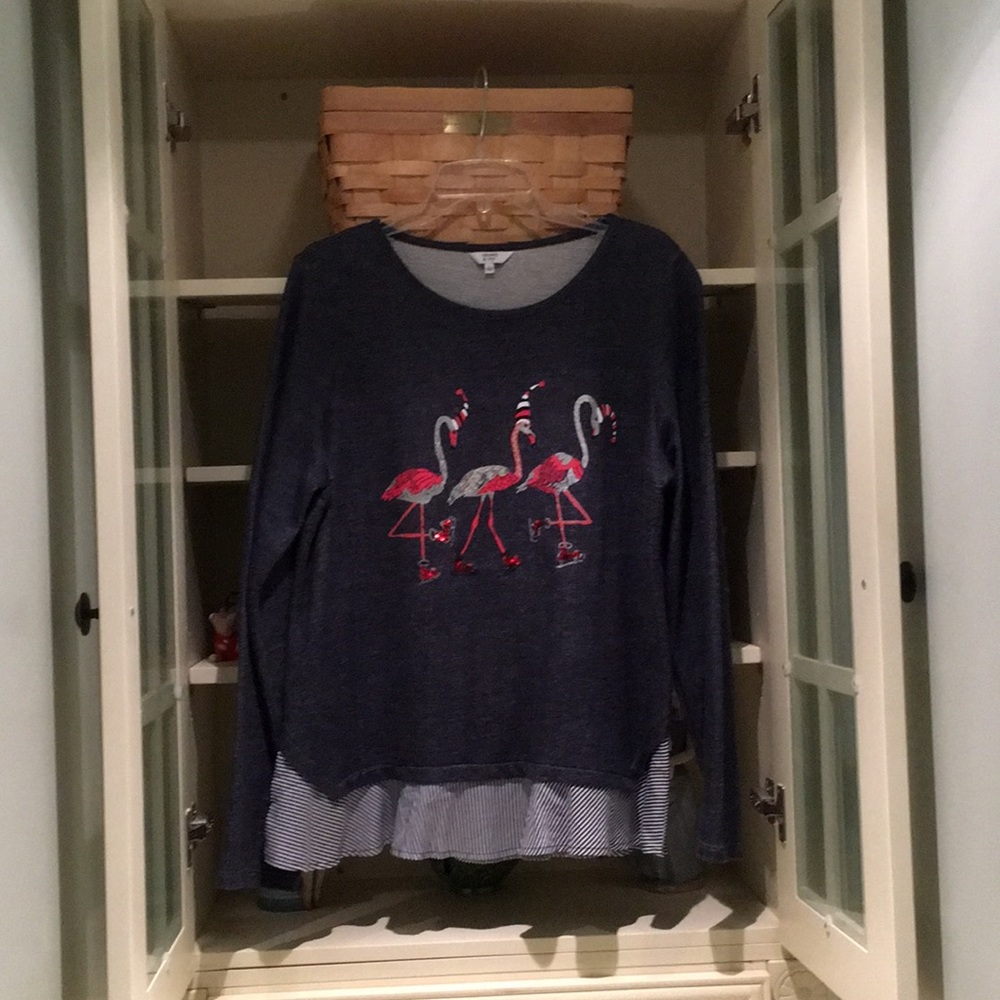 Crown & Ivy long-sleeved knit top